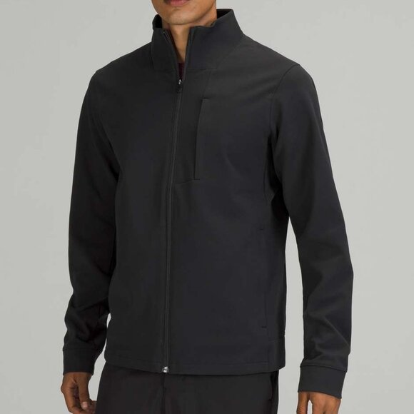 lululemon athletica Men's Black Sojourn Zip Up Sleek Jacket - Size L Large